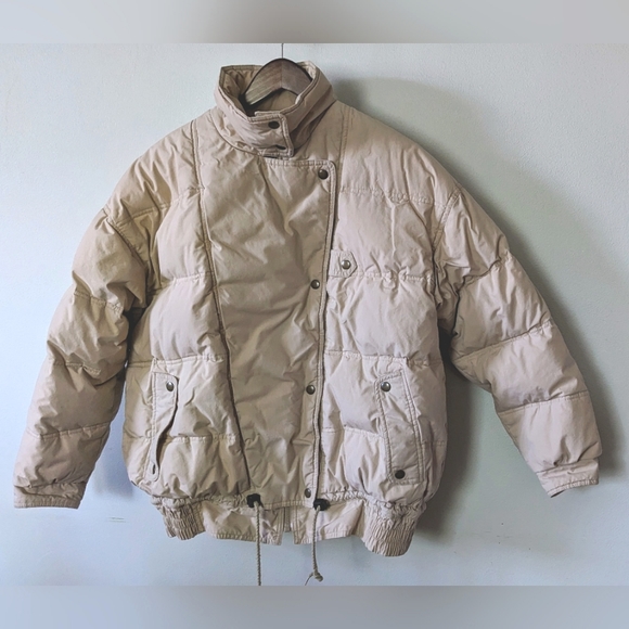 Richards & Jones Beige Puffer Jacket - Very Warm! Size S (Runs Larger). Vintage. - Picture 2 of 15
